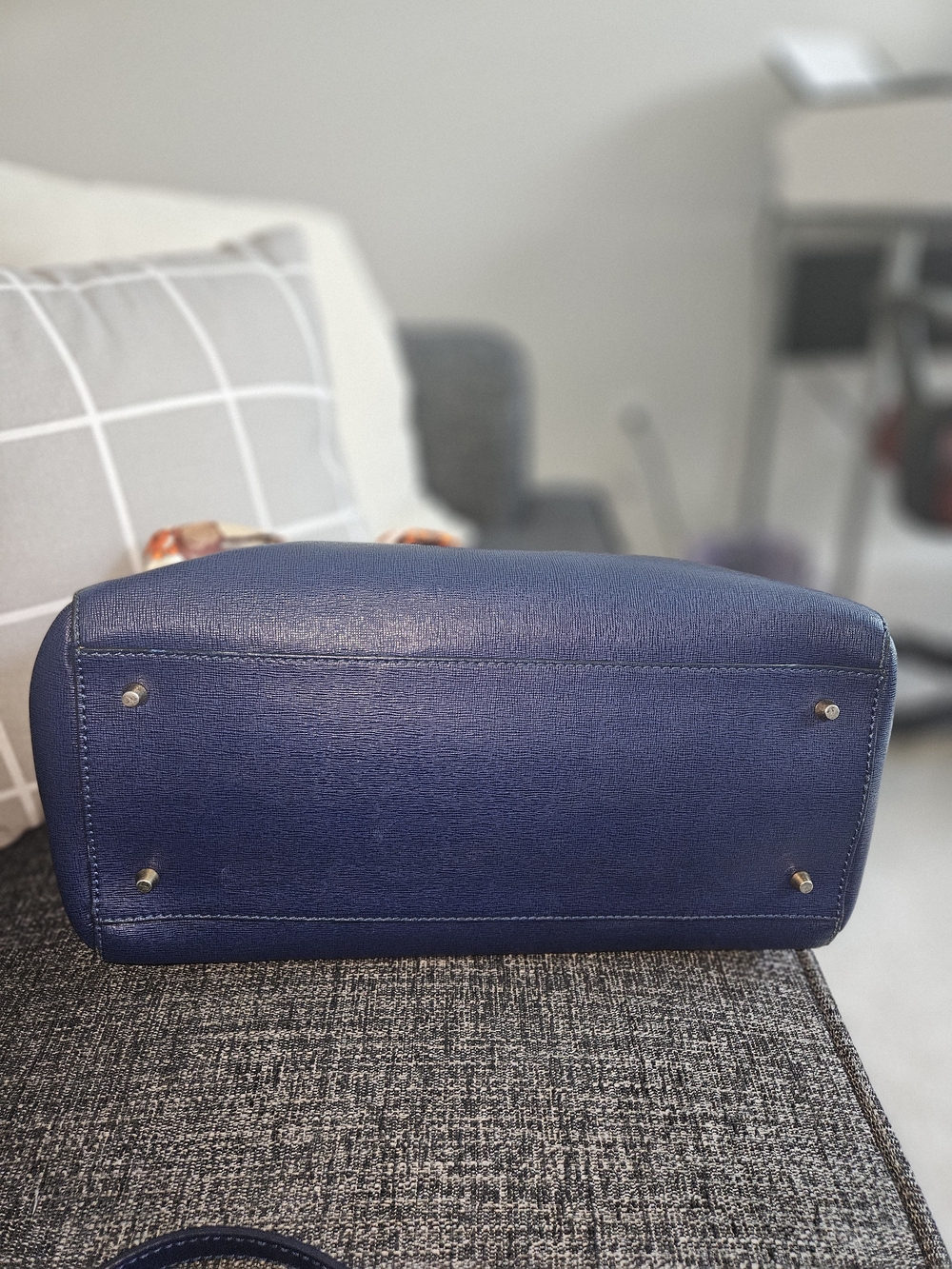 Furla Elena Navy Saffiano Leather Satchel with Wallet (Dem. 13wx9h) - Picture 6 of 15